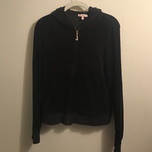 Black Juicy jacket with sparkle zipper!!